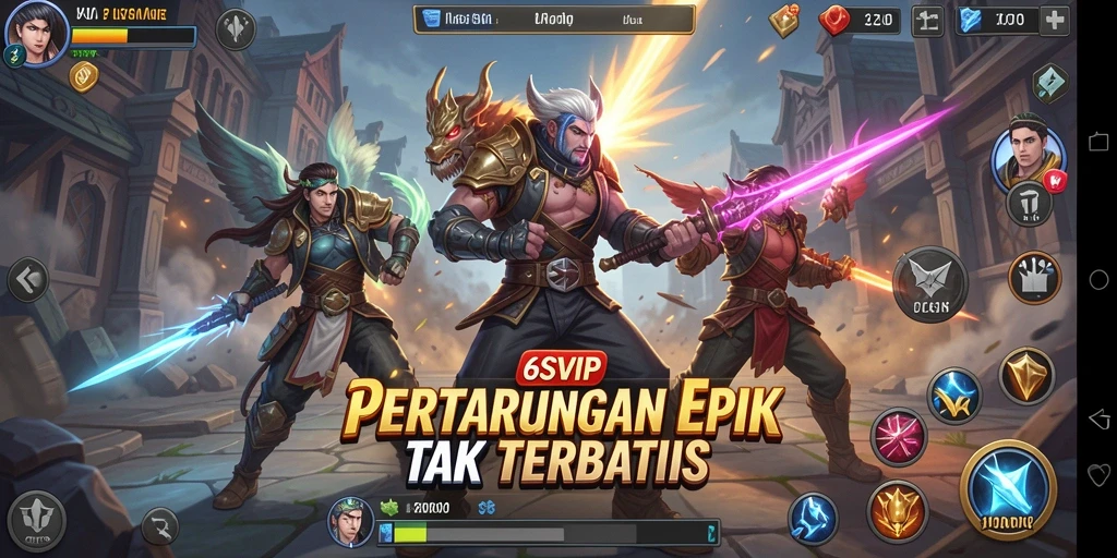 Tampilan aksi pertarungan seru di 6SVIP.