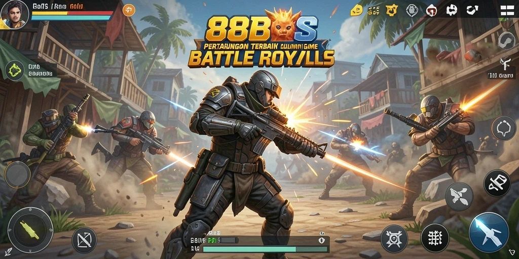 Gameplay memukau dari 88BOS dalam pertempuran Battle Royale.