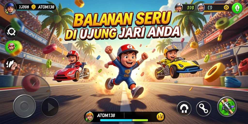 Tampilan gameplay seru dan menegangkan di ATOM138.