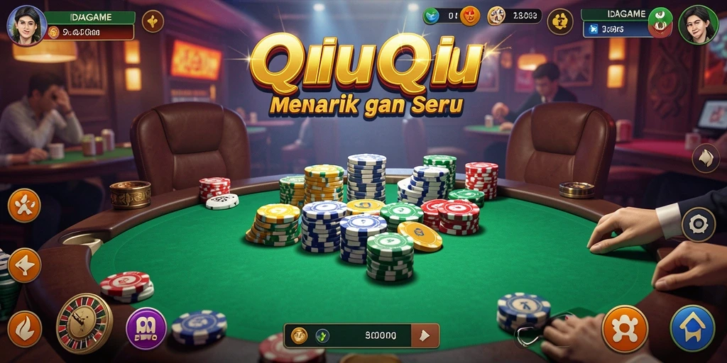 Tampilan menarik dari gameplay QiuQiu di IDAGAME.