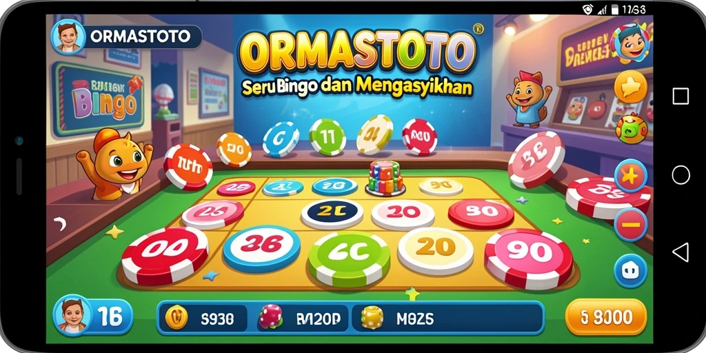 Tangkapan layar gameplay ORMASTOTO dengan suasana Bingo yang seru.
