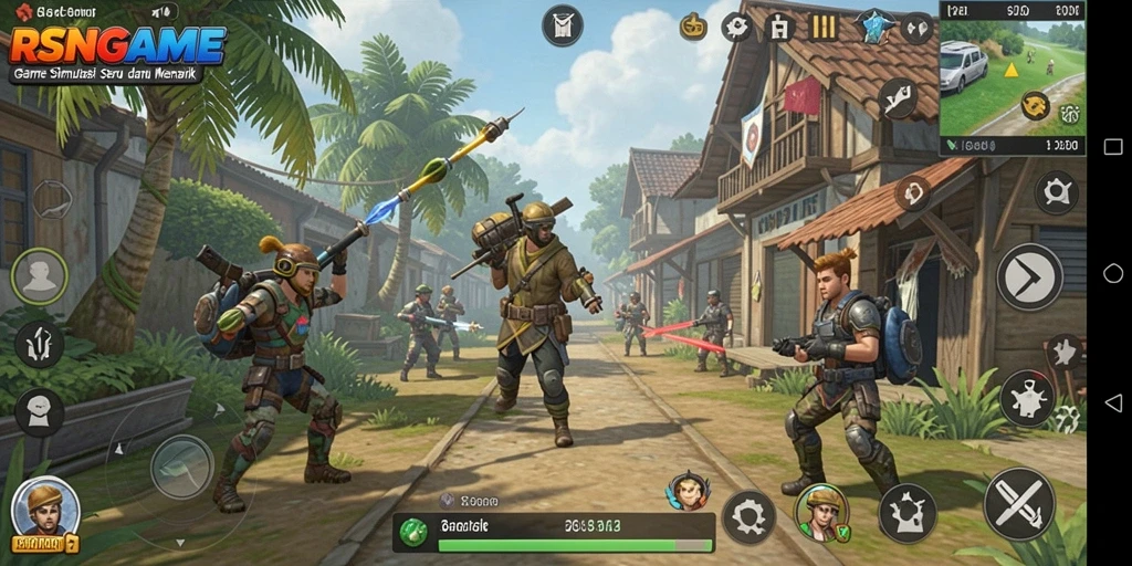 Screenshot utama RSNGAME menunjukkan gameplay simulasi yang menarik.