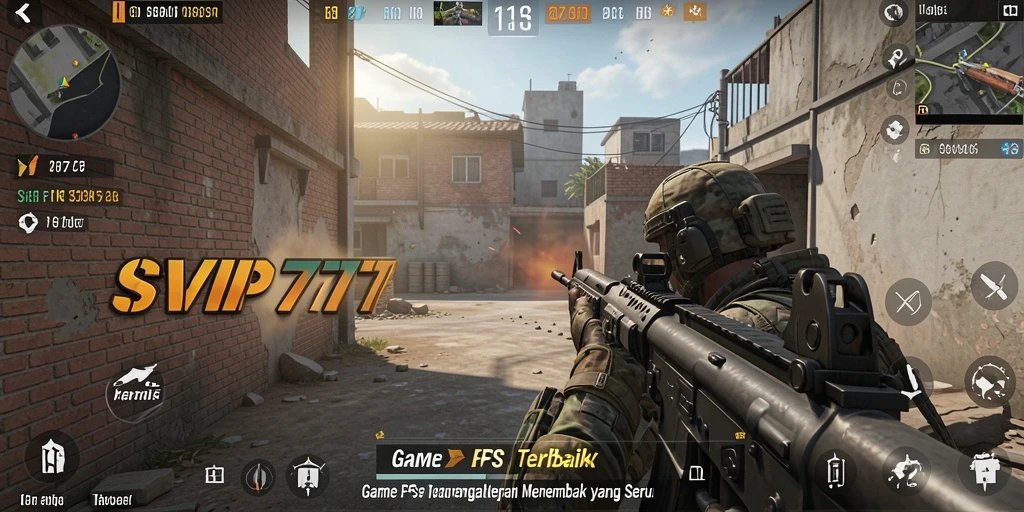 Tampilan gameplay menarik dari SVIP777 dalam pertempuran FPS.